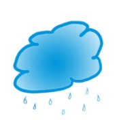 summer graphics raining blue cloud