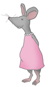 female mouse with pink dress