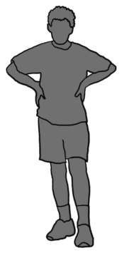 grey silhouette boy standing