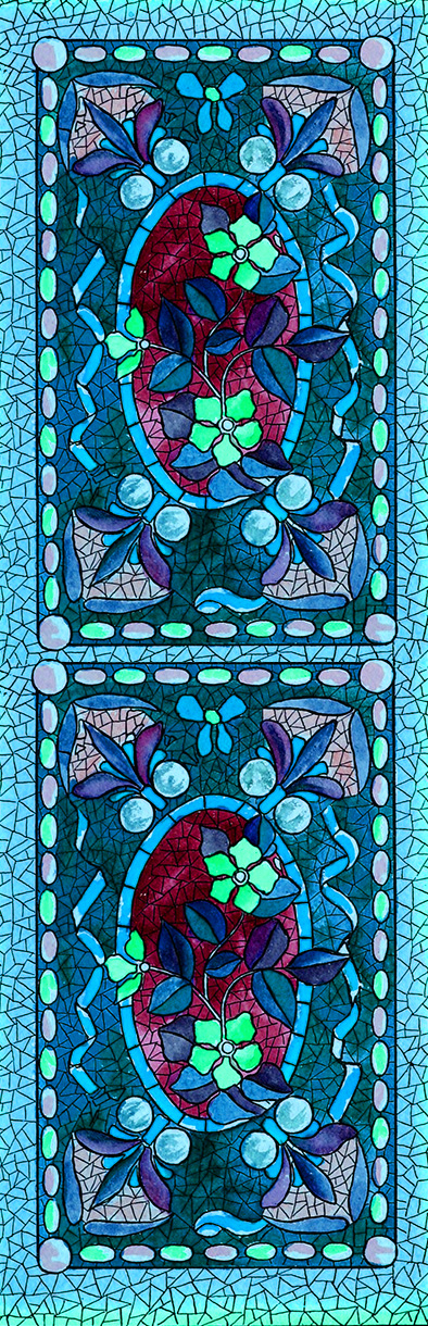 blue mosaics bookmark