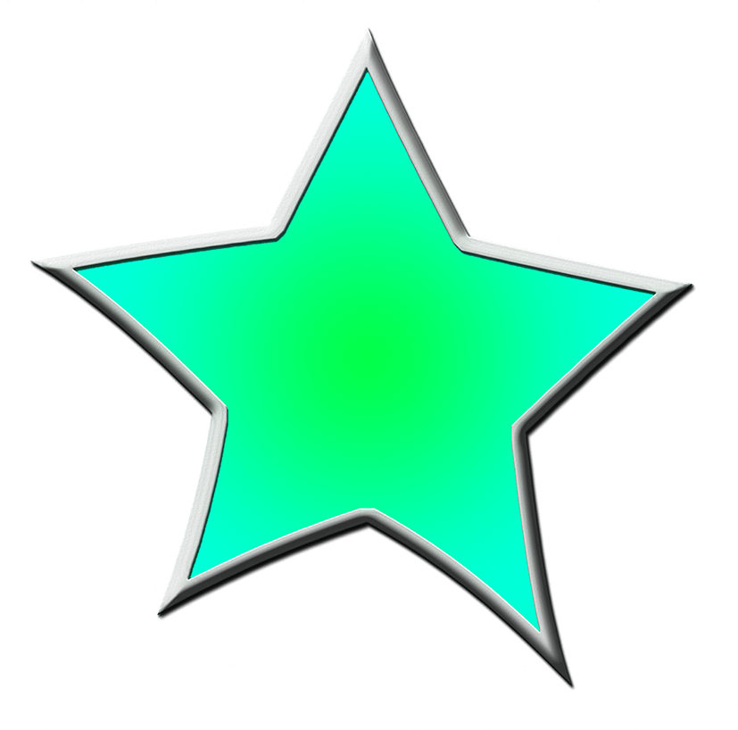 green framed star clipart