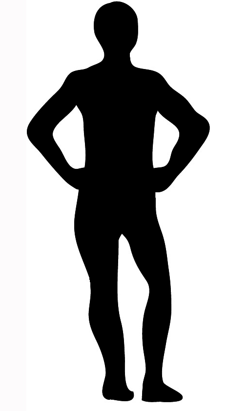 silhouette back of man standing