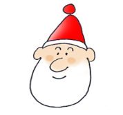 Santa Claus head with beard