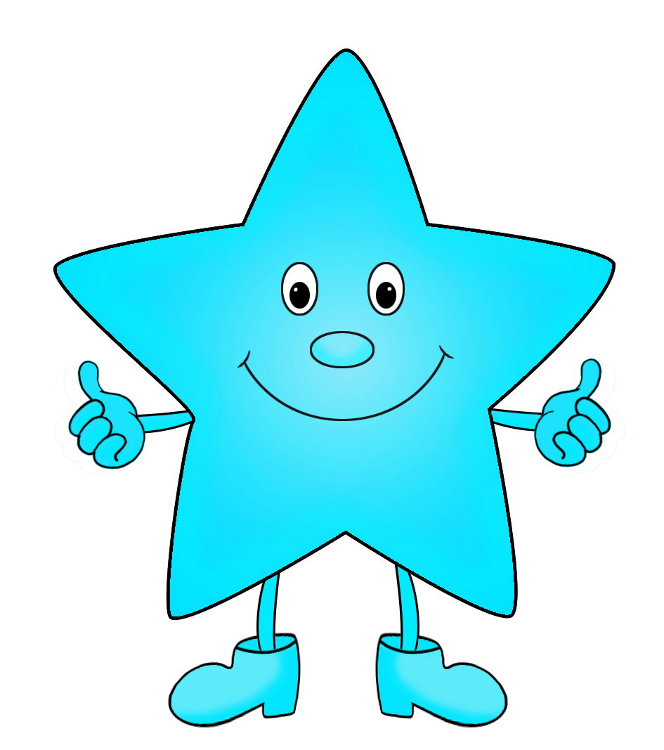 star clip art light blue