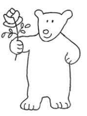 Valentine Day Graphics bear with rose