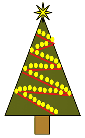 christmas tree with baubles
