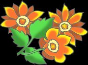 free flower clipart on black background