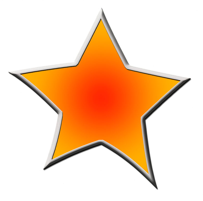 clipart stars orange
