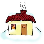 House in snow