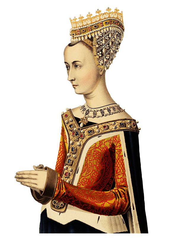 medieval clipart of queen praying