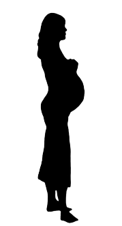 silhouette of pregnant woman