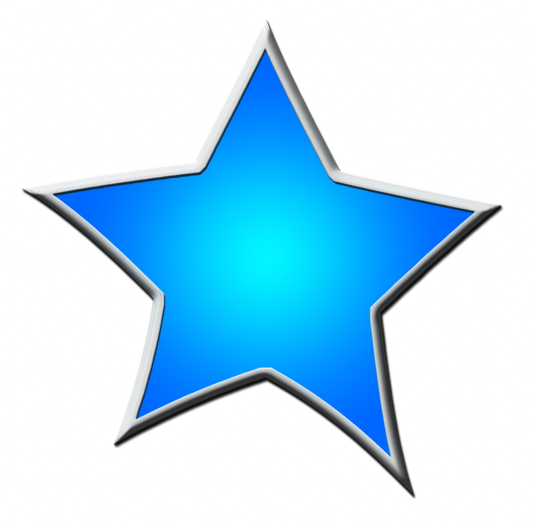 framed blue star clipart