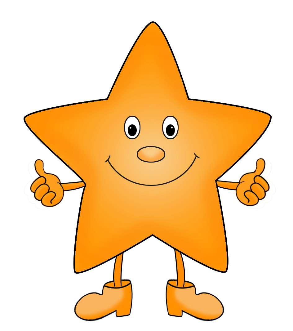 cartoon star clipart orange