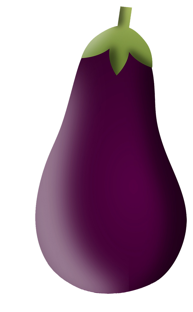 single eggplant clipart