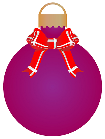 Christmas bauble ribbons and bow