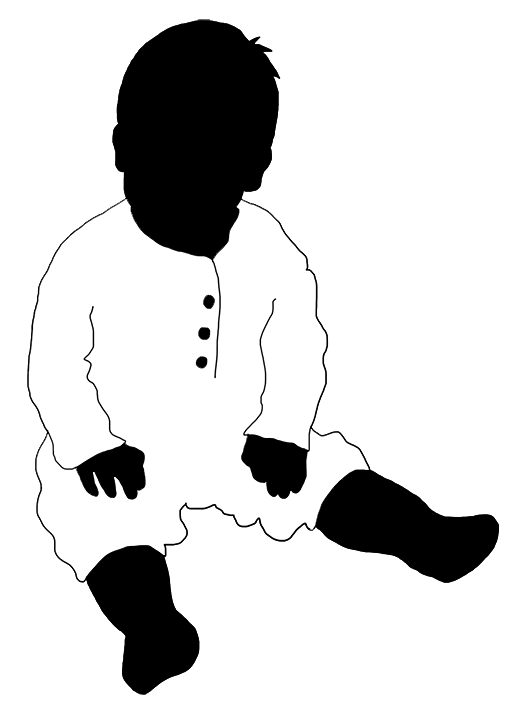 black white silhouette baby