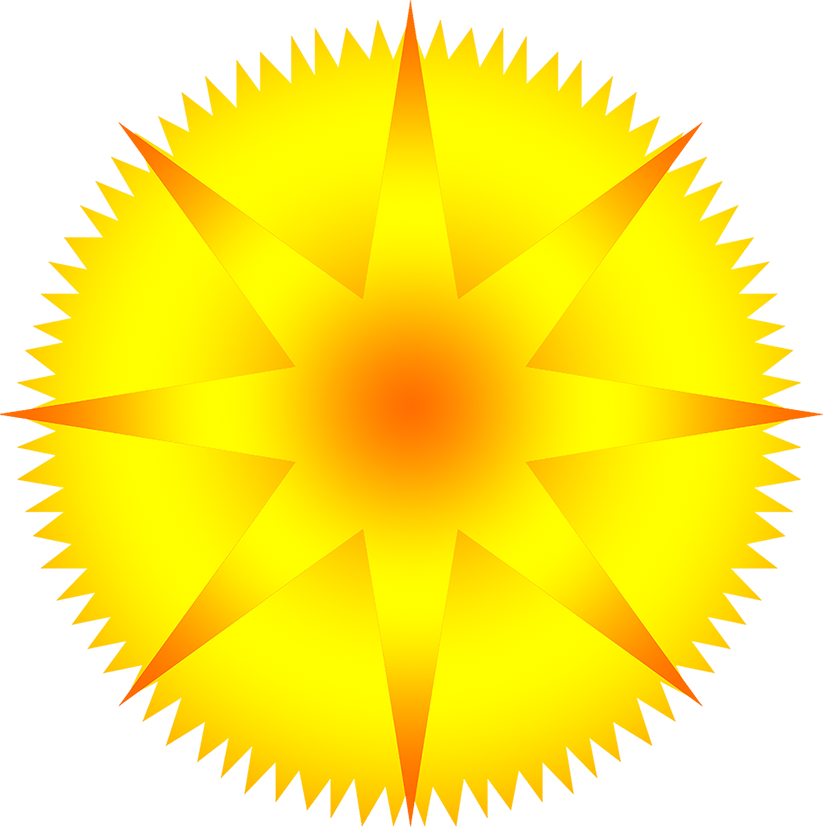 image of star with rays
