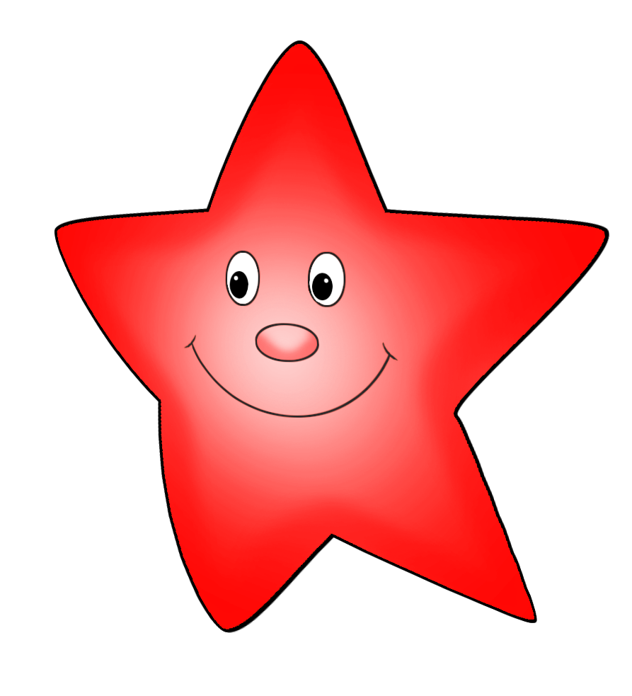 red cute star