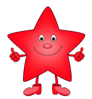 red cartoon star clipart