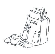 school clip art football boots satchel