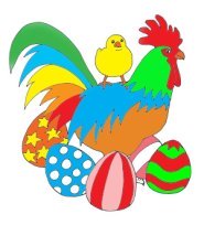 Easter coloring pages eggs chicken hen colors