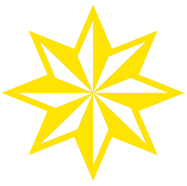 yellow faceted star clipart