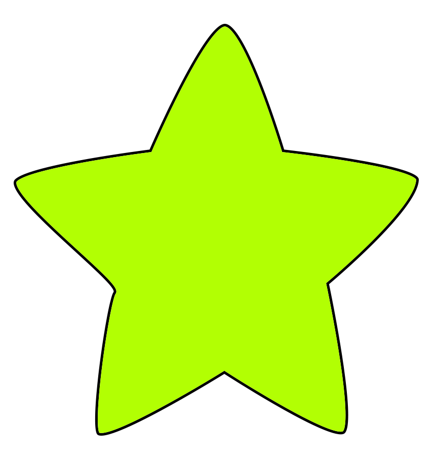 green star image with rounded points