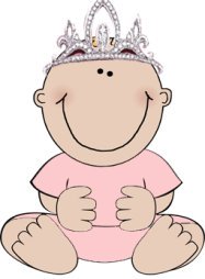 1st birthday party clipart girl princess