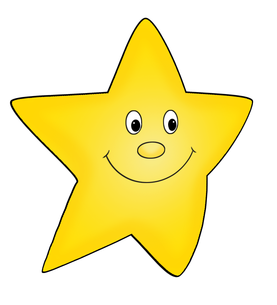 Flying yellow cartoon star drawing