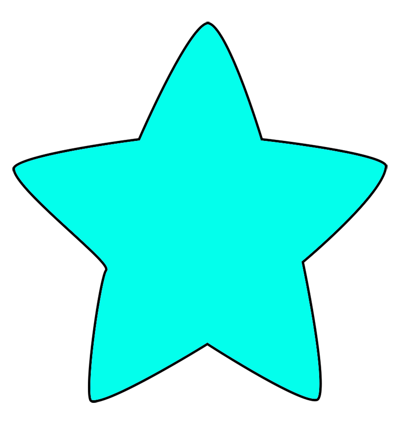 light blue star drawing