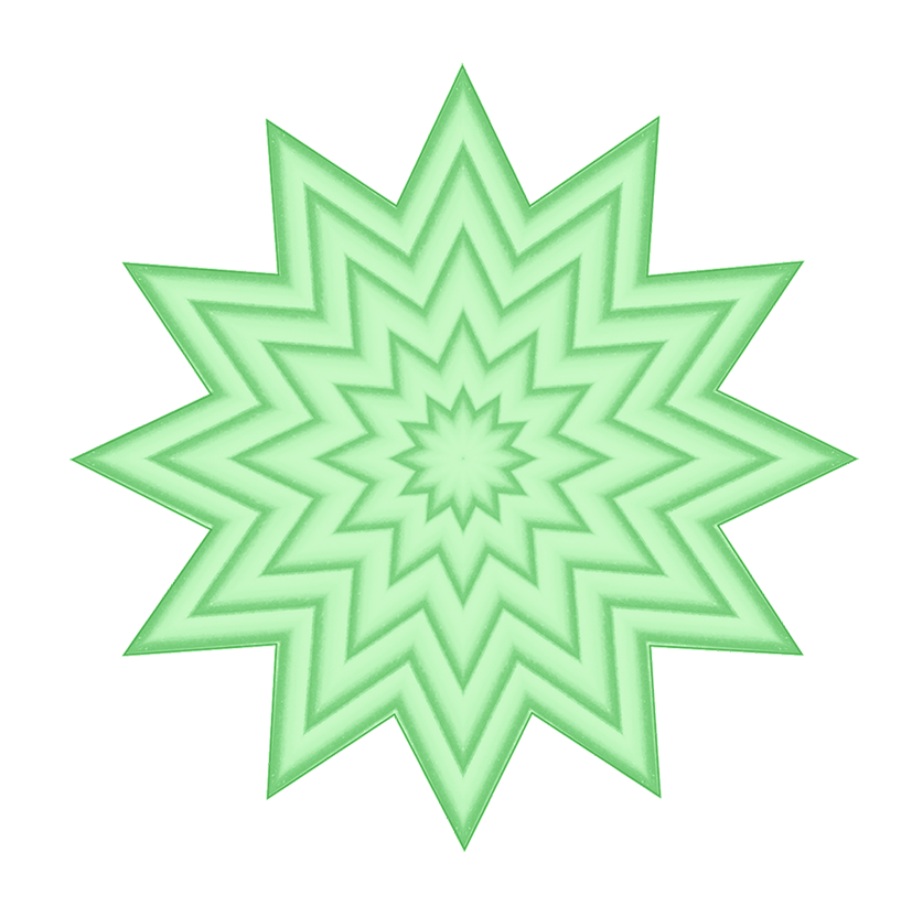 green pattern clipart of stars