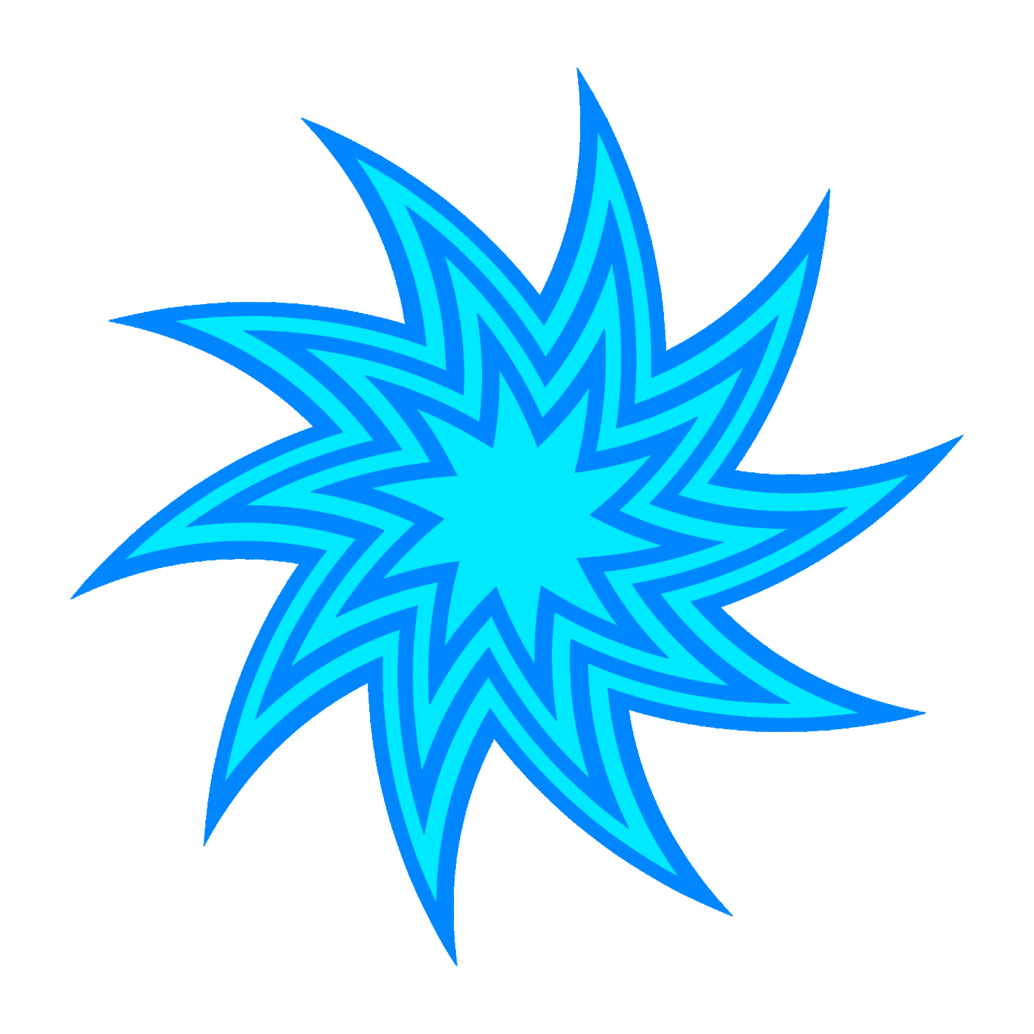 blue star swirl drawing