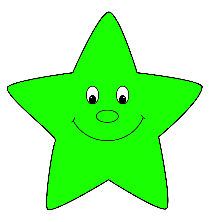 free star clipart green cartoon