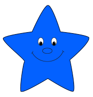 cartoon star blue