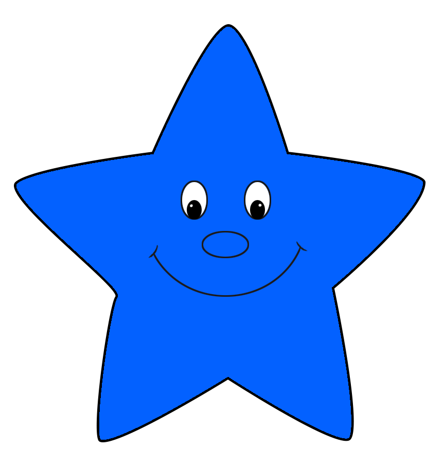 cartoon star blue