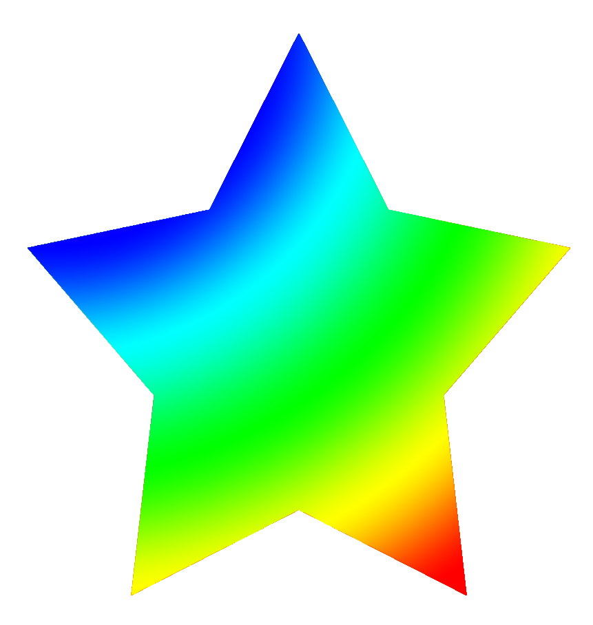 rainbow colored star