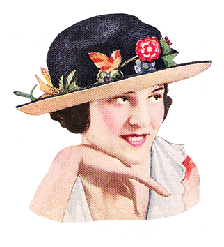 Victorian Ladies Dress Hats Clip Art