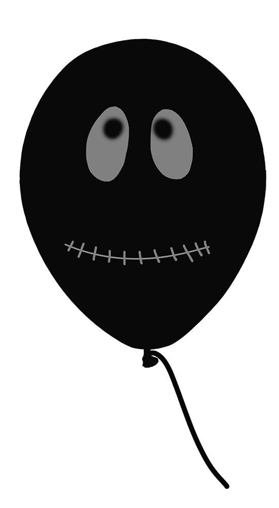 black Halloween balloon