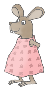 little girl mouse clip art