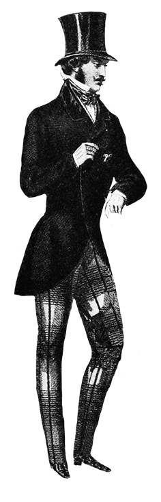 Victorian clip art man with top hat