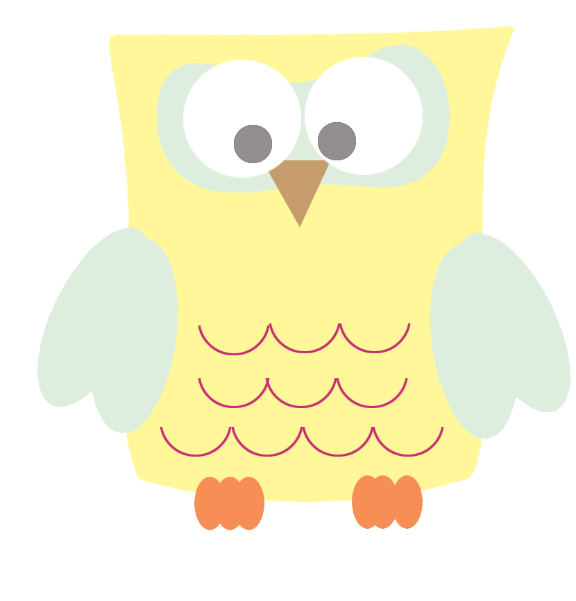 funny yellow owl clipart