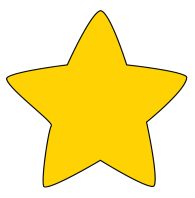 rounded yellow star