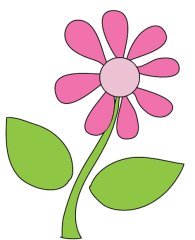 purple flower drawing clip art