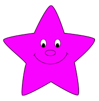 pink cartoon star clip art