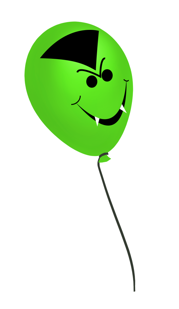 green vampire balloon for Halloween