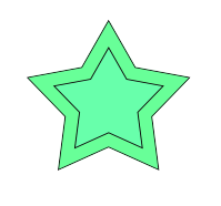 green star image framed
