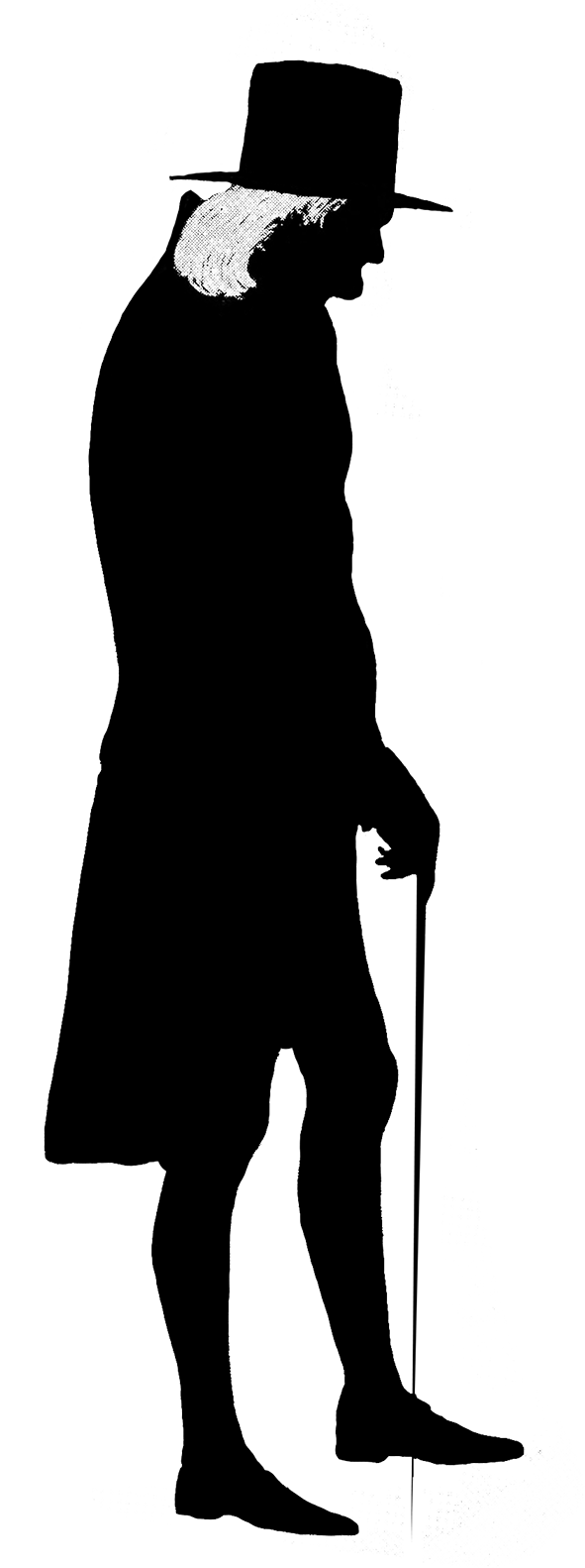 silhouette man old