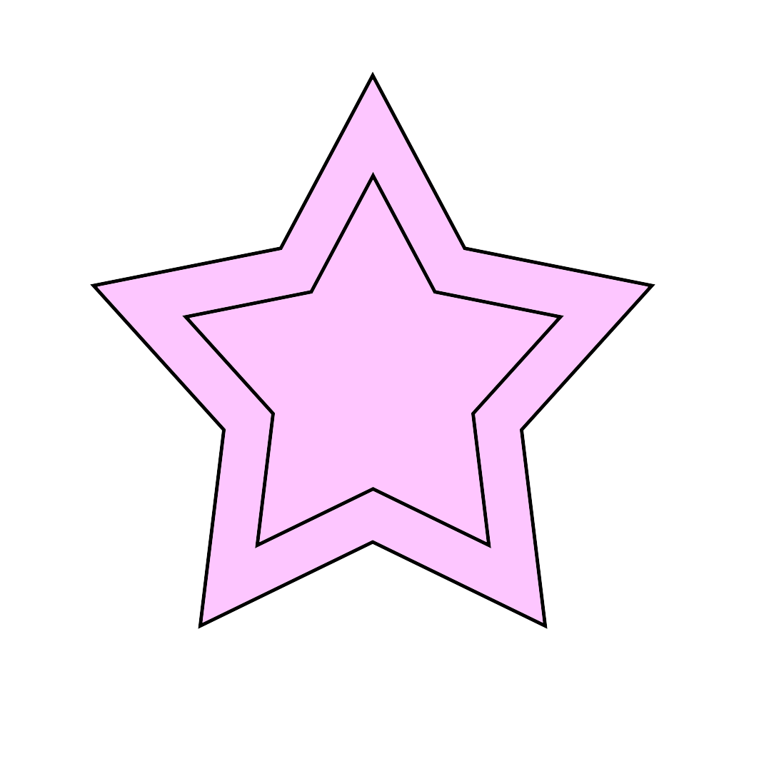 light pink star clip art