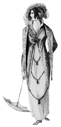 fashion woman's walking dress 1809