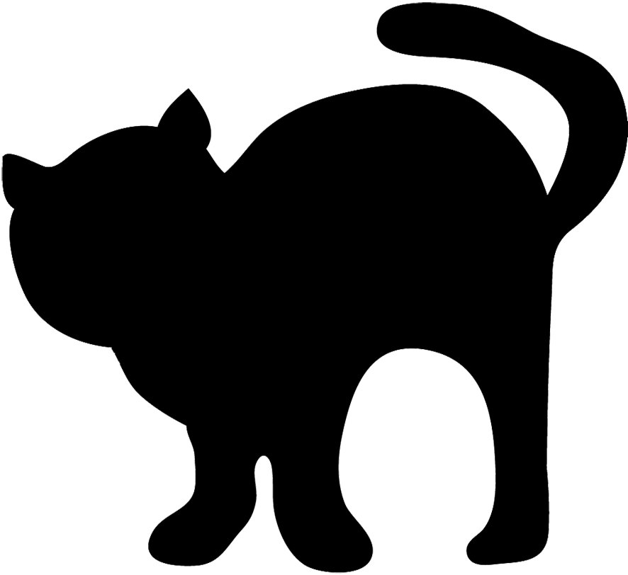 black silhouette of cat